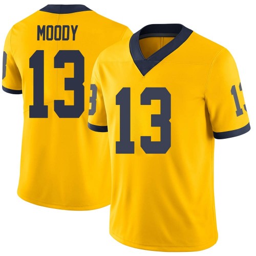 Jake Moody Michigan Wolverines Youth NCAA #13 Maize Limited Brand Jordan College Stitched Football Jersey XDC0454MW